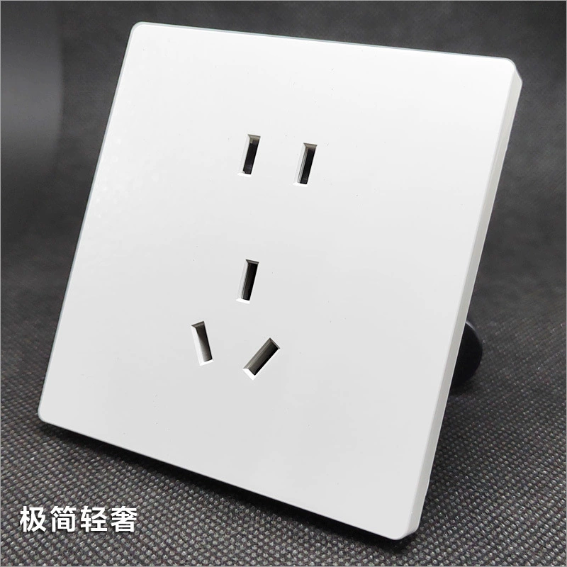 86 type five-hole socket wholesale wall concealed switch socket panel five-hole household 16A air conditioner plug board white