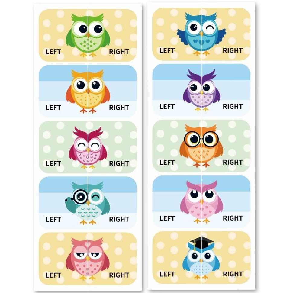 左右鞋区分贴纸可爱防水防撕贴纸儿童分左右脚 认知早教贴纸