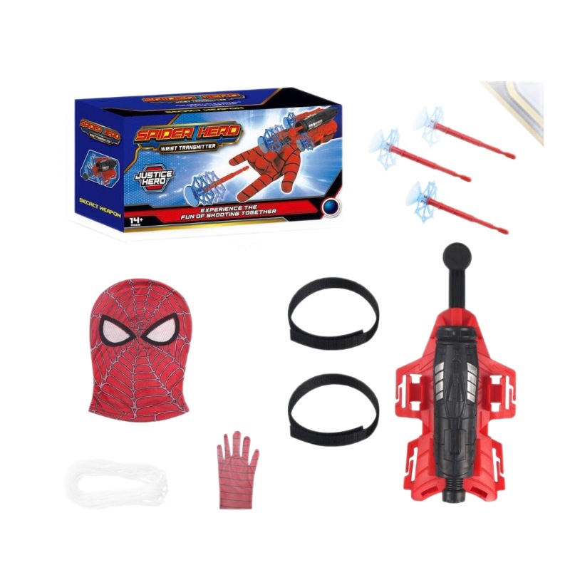 Guantes lanzadores de seda de araña, tecnología negra, juguetes para niños, balas de succión, pistolas blandas