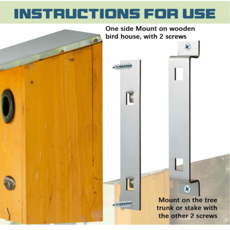 Bird House soporte de Suspensión Anti-óxido de la casa del pájaro soporte de montaje fijo Bird House nido alimentador desmontaje rápido limpieza