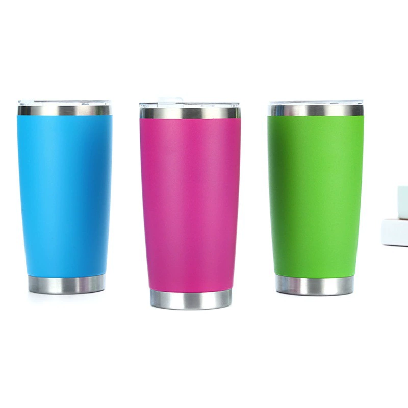 Трансграничная пластиковая Автомобильная чашка с распылителем на 20 унций, пивная чашка для мороженого, 304 двухслойная Автомобильная Вакуумная чашка из нержавеющей стали для сохранения холода и тепла