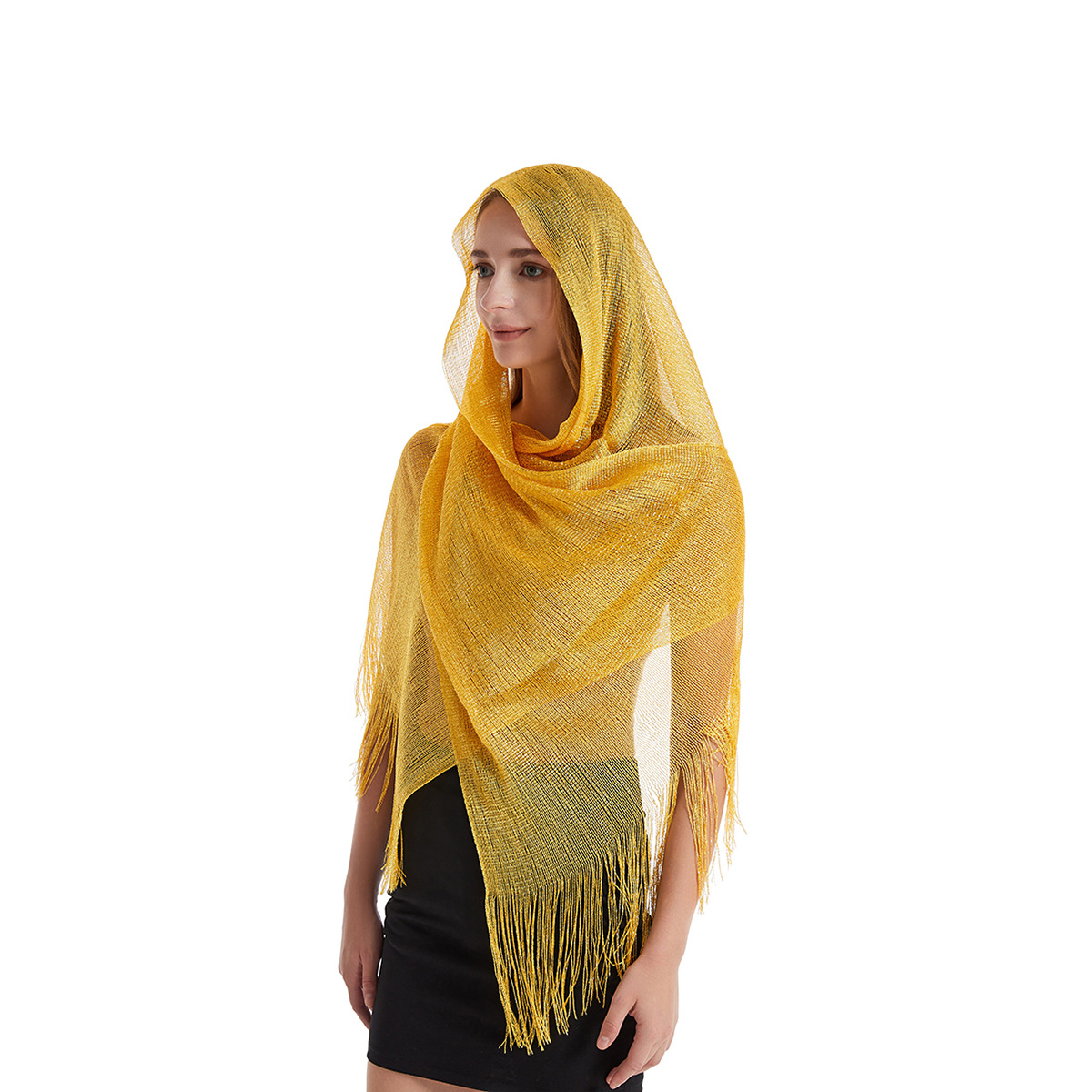 Women's Fashion Solid Color Polyester Tassel Shawls display picture 81