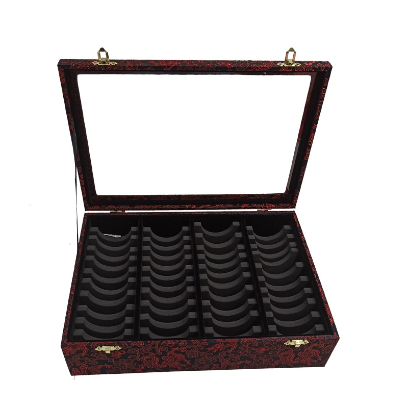 44비트 검정색 배경 브로케이드 천