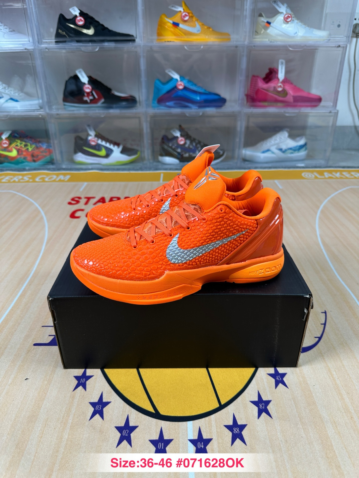 Zapatos Pitian versión original pura Kobe 6 generación zapatos de baloncesto Kobe 6 hornet azul tablero de carbono zapatos deportivos de combate real para hombres y mujeres