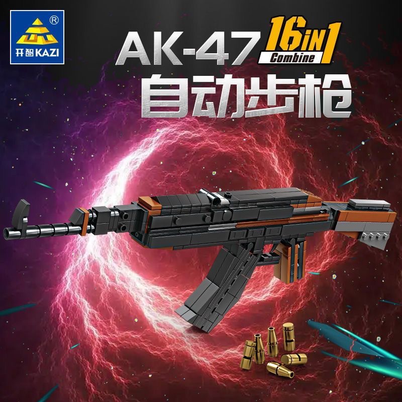 Kaizhi Uyumlu Lego Erkek Çocuk İnşaat Blokları Mini 16'da 1 Mauser 98K Blok Silah Modeli Montaj Oyuncağı