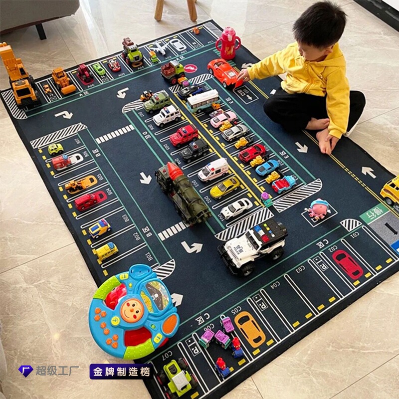 Floor Mat, Parking Lot, Children's Crawling Game, Traffic Early Education, Bedroom Carpet, Reading Area, Kindergarten Children's Room Carpet Floor Mat, Parking Lot, Children's Crawling Game, Traffic Early Education, Bedroom Carpet, Reading Area, Kindergarten Children's Room Carpet