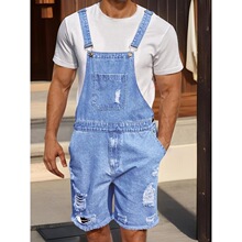 V 35885 Ripped Casual Men's Denim Overalls �ƶ�ţ�б���ѝ
