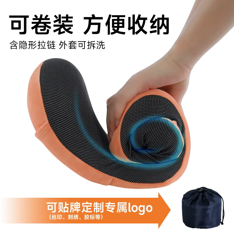 Handheld neck pillow for traveling, with neck protection