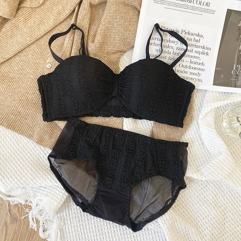 Jenny Coco original de verano Fairy Wind delgado conjunto de ropa interior para mujeres que se reúnen en la adolescencia pura deseo de encaje hermoso sostén de espalda