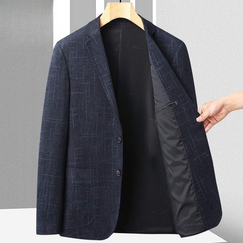Men's Suit Jacket Autumn and Winter Thickened New Style Business Fashion High-End Casual Suit Formal Top