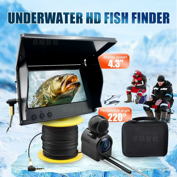 Cross-Border Visual Display Screen Underwater High-Definition Fish Finder Camera with Night Vision Fishing Camera Fish Detector