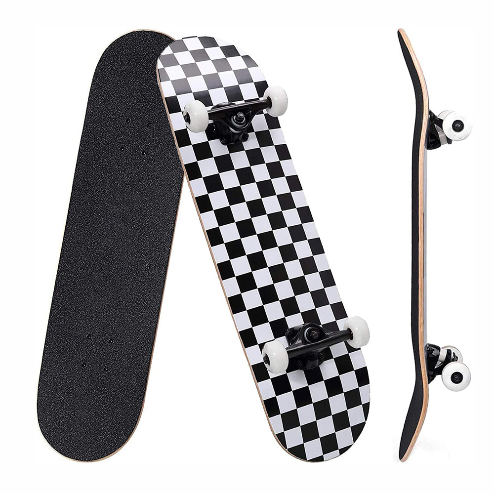 Fish skateboard adult children's four-wheel skateboard 9-layer Chinese maple double-warped skateboard 31-inch