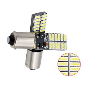BA9S W5W 194 car LED decoding width indicator light 12-24V round head single foot reading light 4014 24SMD