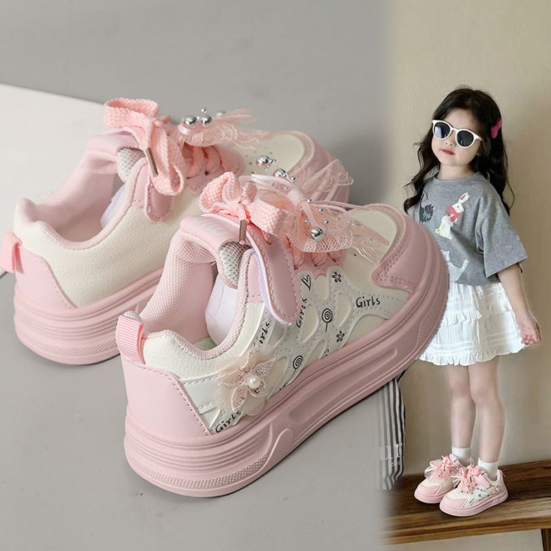2026 New Summer Girls' Velcro Sneakers, Fashionable and Sweet Korean Style Single Mesh White Shoes with Soft Soles 2026 New Summer Girls' Velcro Sneakers, Fashionable and Sweet Korean Style Single Mesh White Shoes with Soft Soles