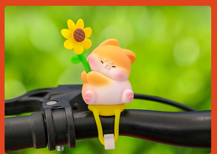 Meng Chong Le Yuan Electric Bicycle Bicycle Decoration Decoration New Cartoon Animal Riding Rearview Mirror Windmill Paradise New