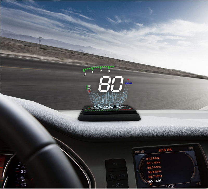 Hud Car Head-Up Display Displays Speed, Rpm, Water Temperature, and Voltage with 4 Practical Functions A900 Cross-Border