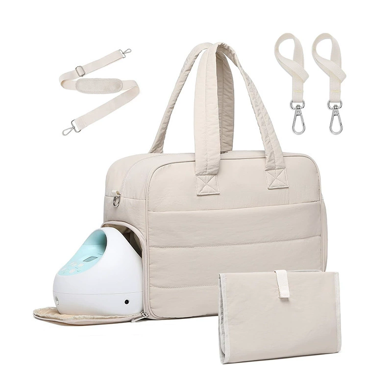 Новая сумка для мамы с отделением для молокоотсоса, ноутбука и пеленального коврика, стеганая сумка для подгузников