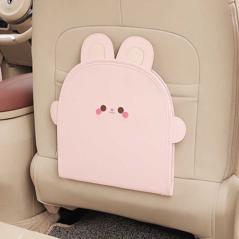 車用ゴミ箱車用折りたたみ式ゴミ袋創意的で可愛い車の中の後ろの多機能収納キック防止パッド|undefined
