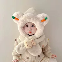 Детская шапка Baby шарф в одном шею осенью и зимой милые мужчины и женщины утолщенные теплые детские ушные шапки плюшевые