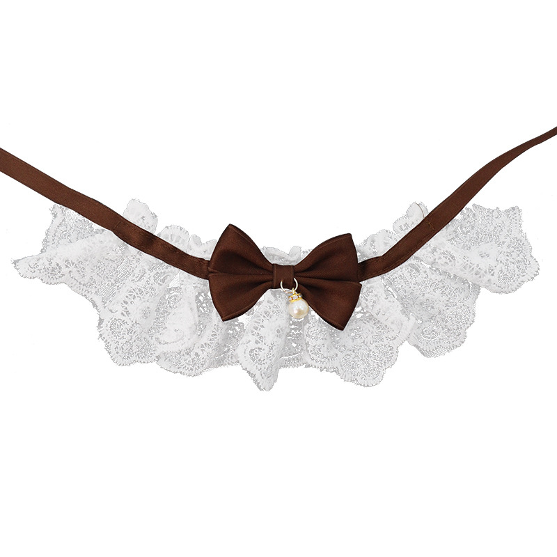 2025 nuevo collar de mascota lindo gato pequeño y medio collar de joyería perro campana corbata al por mayor