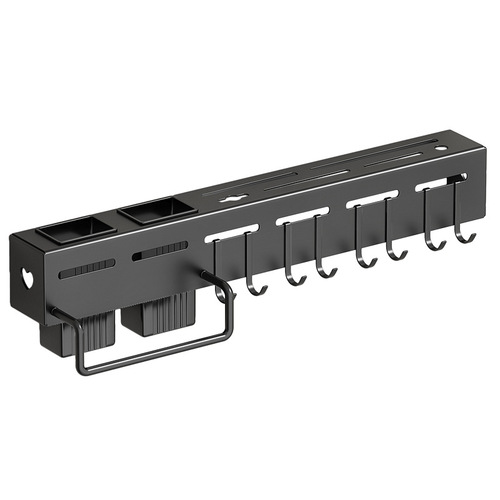 Kitchen Wall-Mounted Knife Holder Thickened Stainless Steel Punch-Free Storage Rack Household Chopstick Holder Scissor Hook Storage Shelf