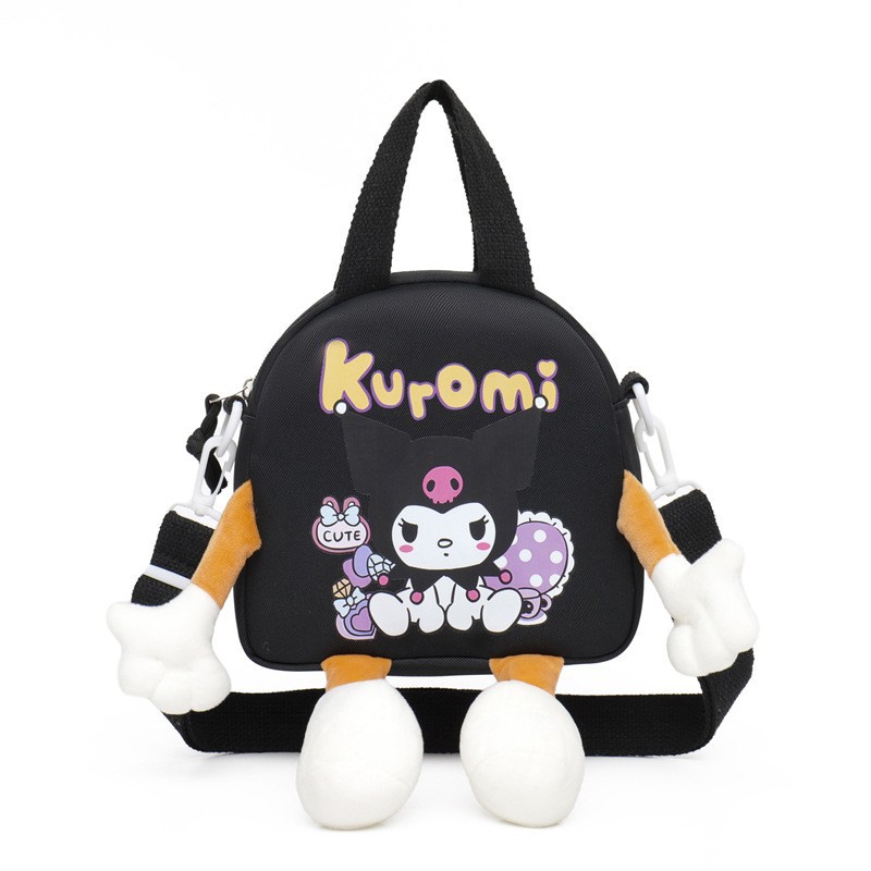 Venta al por mayor de fábrica bolsa de felpa juguete bolsa de mensajero Kulomi peluche de oso de fresa bolso japonés Sanrio