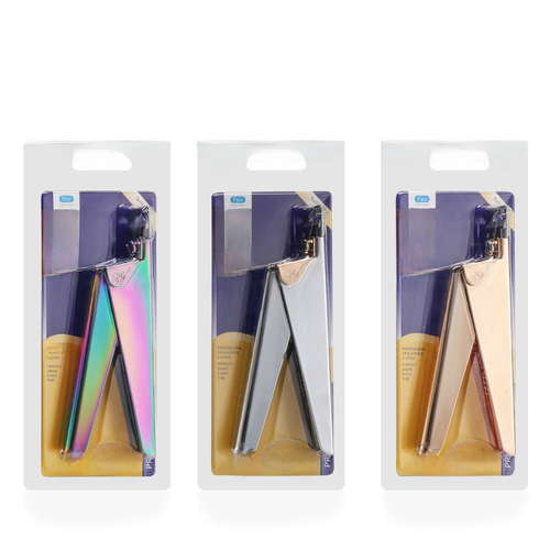 Stainless steel manicure one-piece light therapy extension false nail clip colored French U-shaped nail care tool one-piece clip