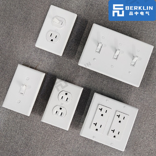 Berklin American Standard Power Socket Surface-Mounted Concealed Panel Switch Socket American American Standard Wall Ul Certification