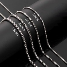原厂批发 不锈钢方珍珠链简约素链diy配链个性情侣配饰毛衣链钛钢