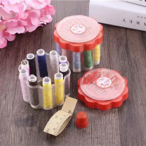 韩国创意家用针线盒便携式迷你针线包穿线器顶针缝补缝纫工具套装