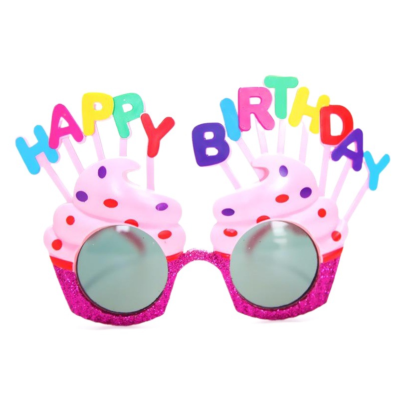Gafas de cumpleaños TikTok Net rojo mismo divertido gafas niños adultos Feliz cumpleaños fiesta suministros gafas al por mayor