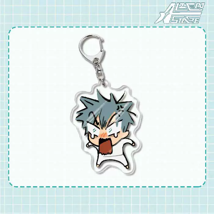 Acrylic keychain (Alien Stage) Mizi Sua, double‑sided 6 cm, metal ring & clasp