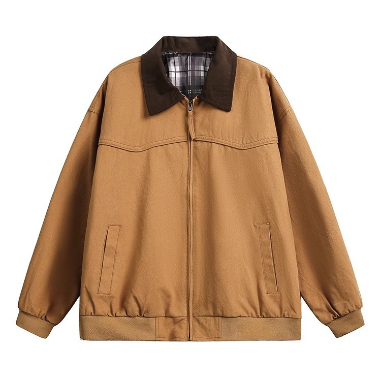 Wukong en stock Marca de moda retro con herramientas cleanfit chaqueta de Detroit chaqueta de solapa suelta de calle para hombre