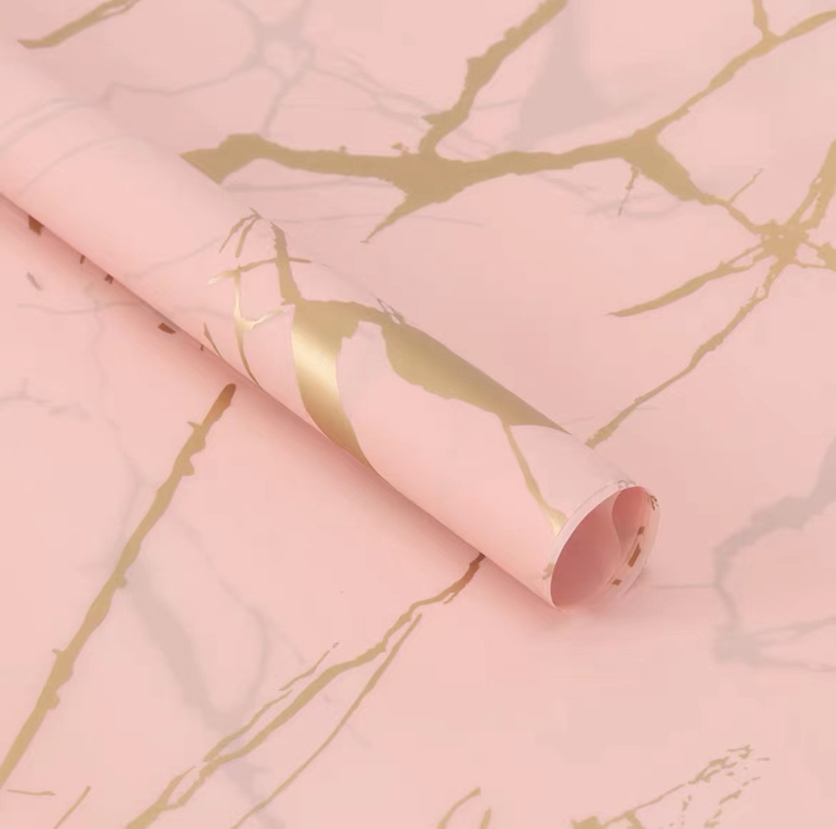 Papel de regalo impermeable con diseño de mármol de la marca Lizhiran, papel Nosa para envolver flores, materiales florales para embalaje de regalos.