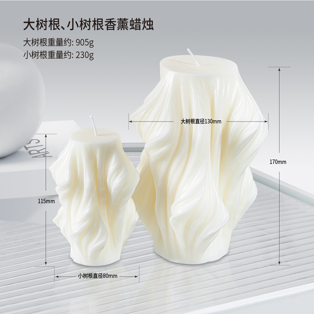 40 velas de aromaterapia de arte de estilo nórdico, modelos calientes, líneas hechas a mano, velas creativas geométricas blancas