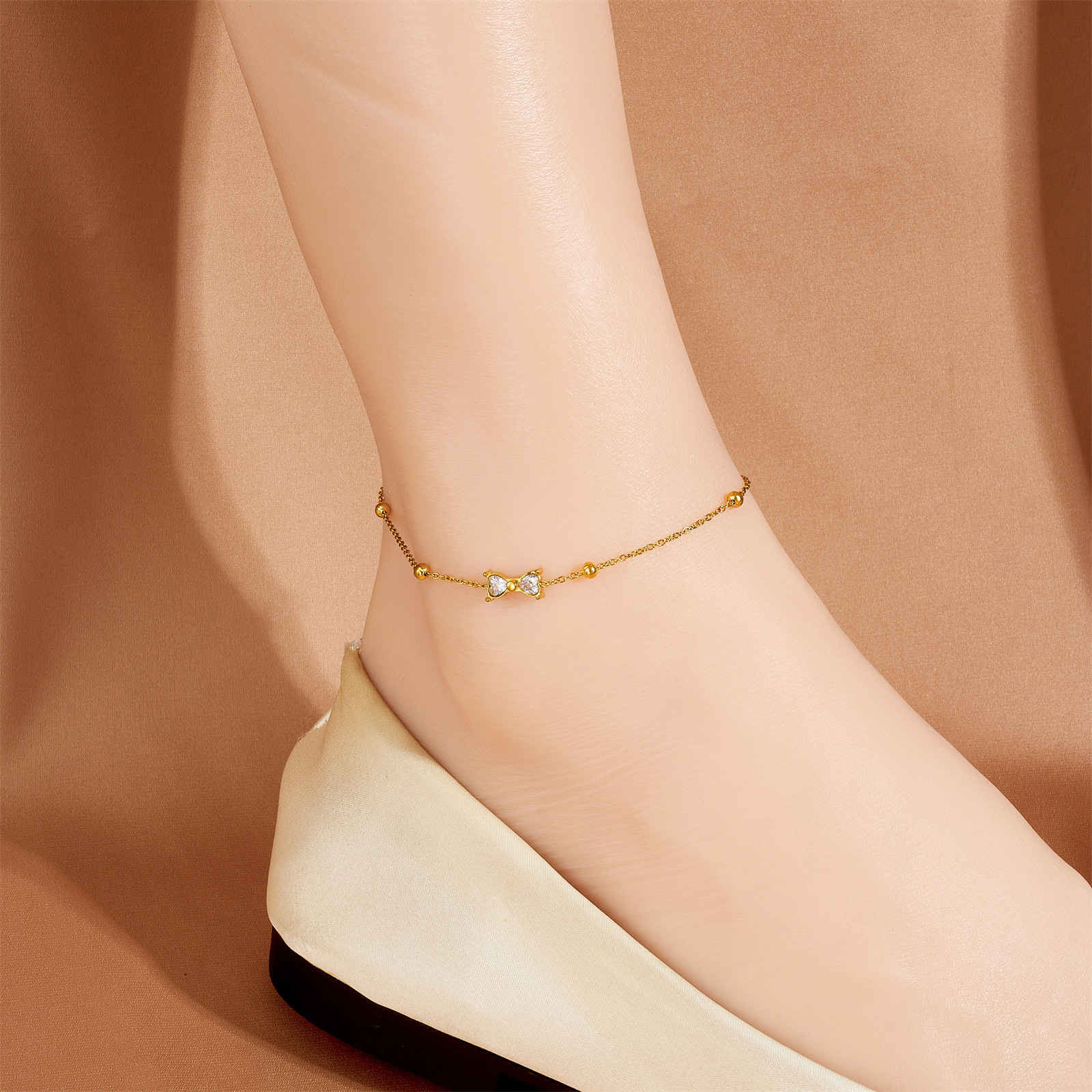 Nuevo diseño de moda exquisita pulsera simple conjunto de joyería temperamento femenino arco collar de zircon
