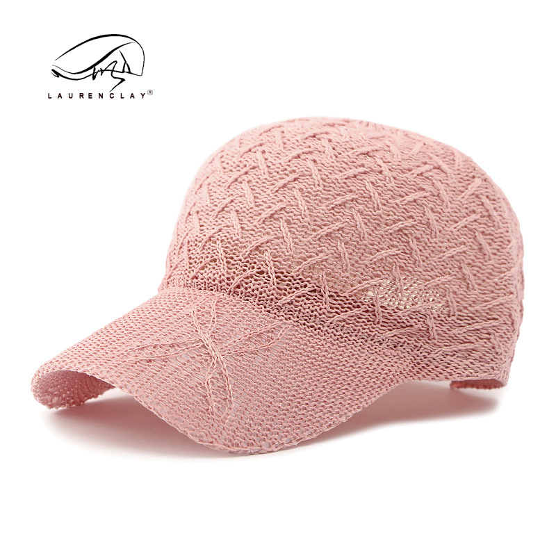 Sombrero de malla para mujeres sombrero solar de verano respirado, sombrero de béisbol de estilo europeo y americano al aire libre