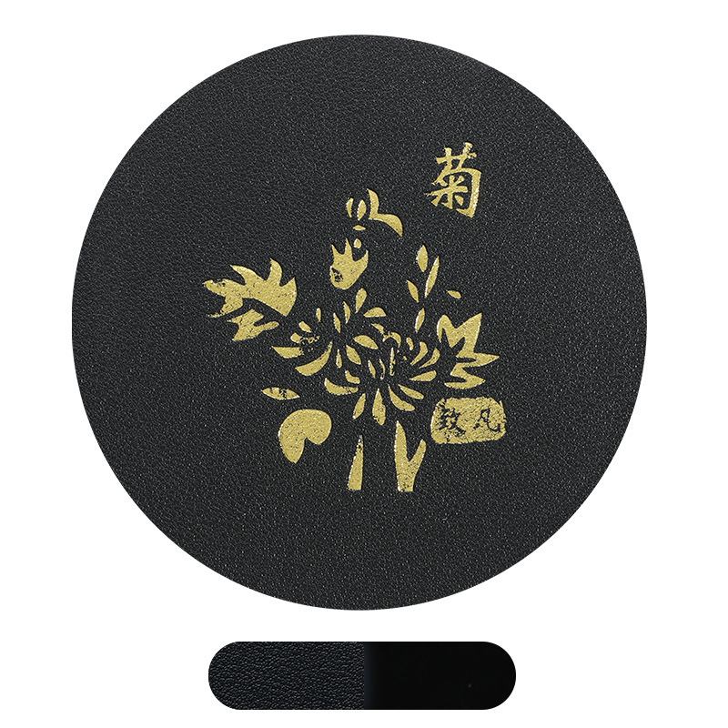 Alfombrilla de mesa de aislamiento térmico de cuero ZF, posavasos simples antideslizantes, aceite impermeable, pu, mesa de comedor de hotel ovalada, alfombra de mesa de cuero para el hogar