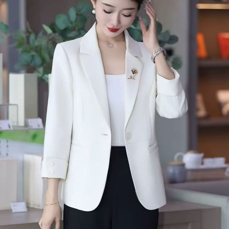 春秋2025年新款西服女爆款大码中年高档女西装休闲修身外套百搭套|undefined