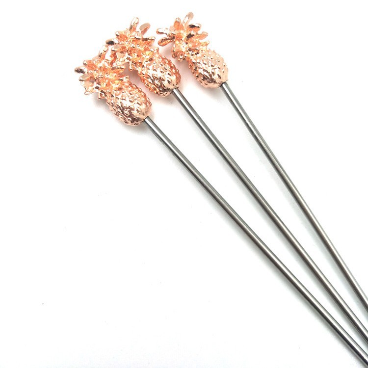 304 de acero inoxidable ensalada vino cóctel aguja decorativa animal fruta palo transfronteriza con una variedad de ventas directas de la fábrica