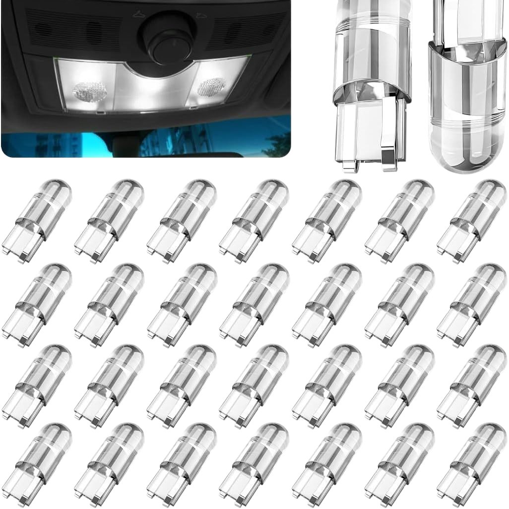 Lámpara de ancho t10 12v lámpara de matrícula cob brillante w5w una lámpara de lectura lámpara de cola de automóvil reformada lámpara led