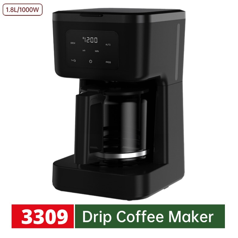 1.8L 1000W Coffee Machine Household Coffee Drip Pot Cross-Border Electric Small 14 Cups Large Capacity Tea Coffee