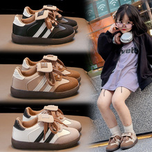 2024年秋季爆款皮面儿童板鞋时尚百搭女宝宝休闲单鞋软底男童鞋子