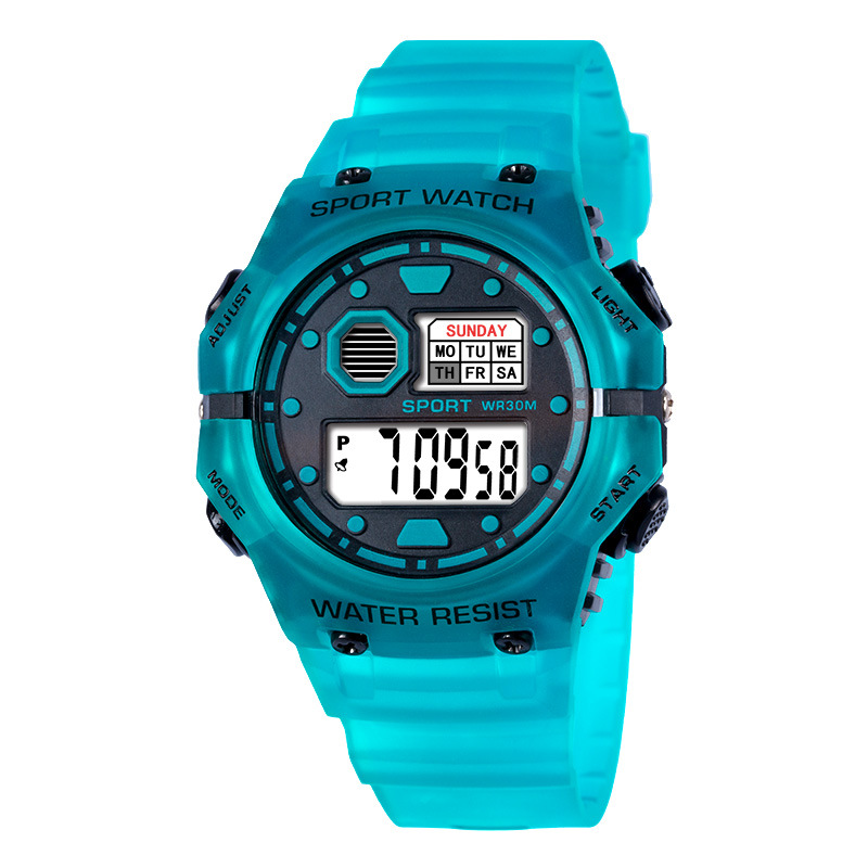 Reloj electrónico de sincronización de deportes al aire libre simple para hombres y mujeres de moda alarma luminosa multifuncional reloj electrónico fábrica al por mayor