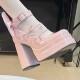 Elegant Thick Heel Thick Bottom Mary Jane Women's 2024 Autumn New French Style Platform High Heels Bow Dress Single-layer Shoes