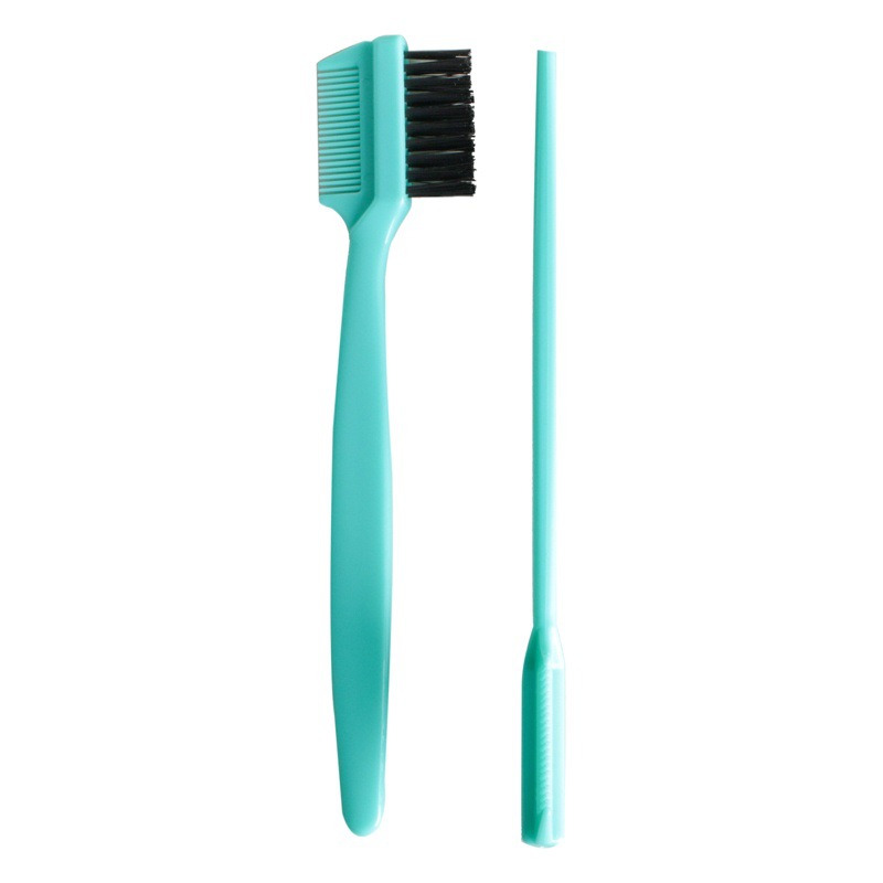 Beauty tools multifunctional application nylon hair planting comb plastic straight handle two-head eyelash comb eyebrow comb
