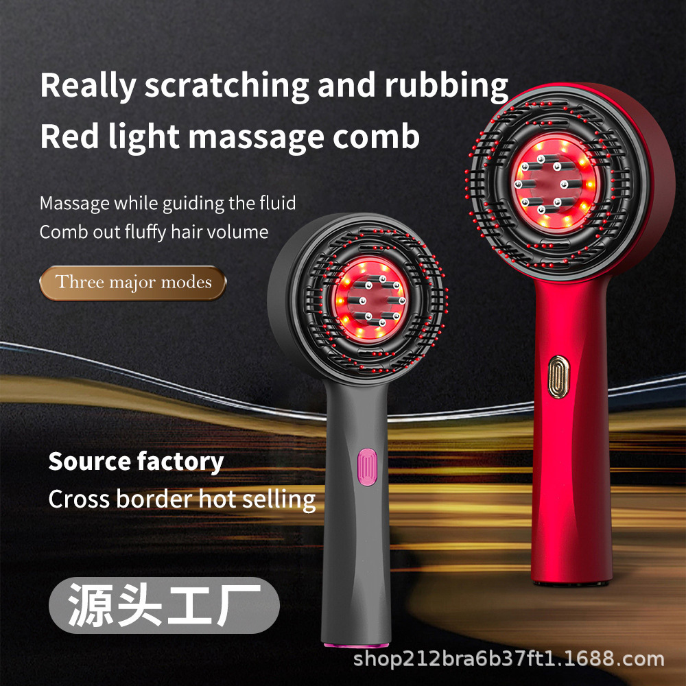 跨境爆款头皮涂抹精华导入滚珠涂抹器生发液上药梳电动头皮上药器