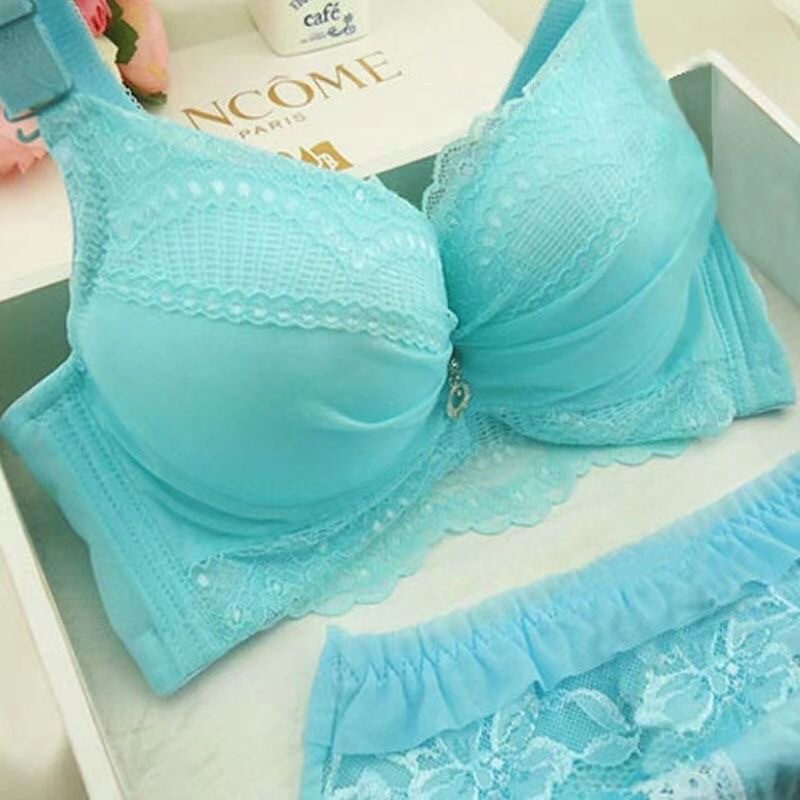 Rimless Small Chest 5CM Thickened Push-up Sexy Lace Benmingnian Underwear Women's Bra