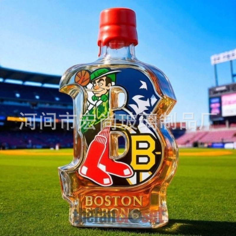 新品标志玻璃酒瓶洋酒瓶有趣的威士忌酒瓶泡酒瓶样式玻璃酒瓶跨境|undefined