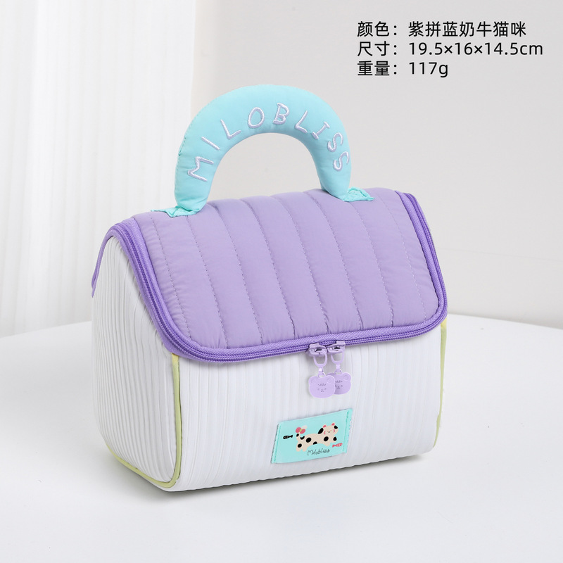 かわいいハウス化粧品バッグ、大容量、女性の見栄えの良いポータブル手持ち収納ギフト包装袋、最小ロット 1 個|undefined